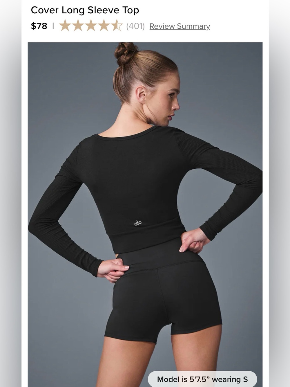 ALO YOGA Cover Long Sleeve Top, YELLOW NWT - Picture 2 of 5